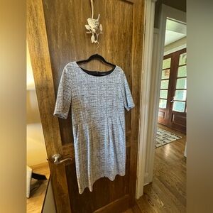 Chic Lands End Gray and Black Dress- Perfect for work!